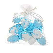  12 Hanging Blue and White Polka Dot 4cm Plastic Eggs for Easter Trees