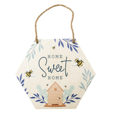  Home Sweet Home | Wooden Bee Themed Hanging Plaque | Letterbox Gift