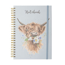  Daisy Coo | Highland Cow | A4 Spiral Bound Notebook | Wrendale Designs